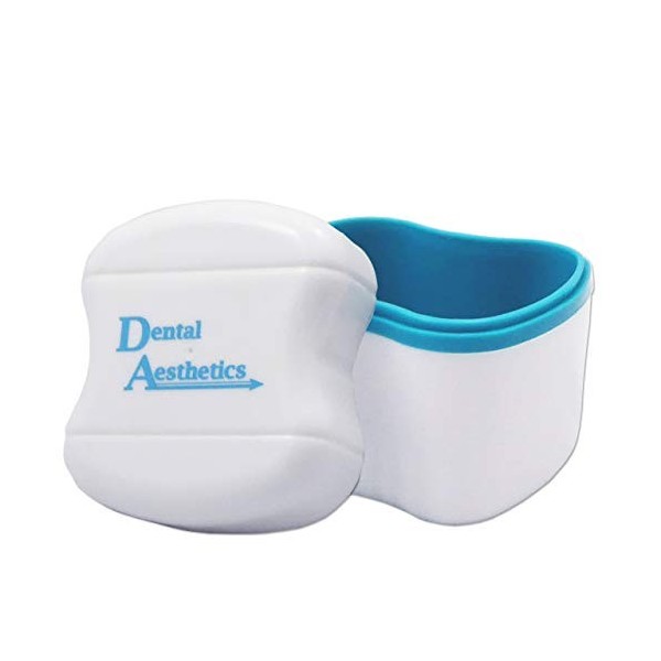 Bain, Brosse et Etui Pour Appareils Dentaires ~ Solution de Nettoyage et Rangement pour Tremper les Dentiers, Appareils Ortho