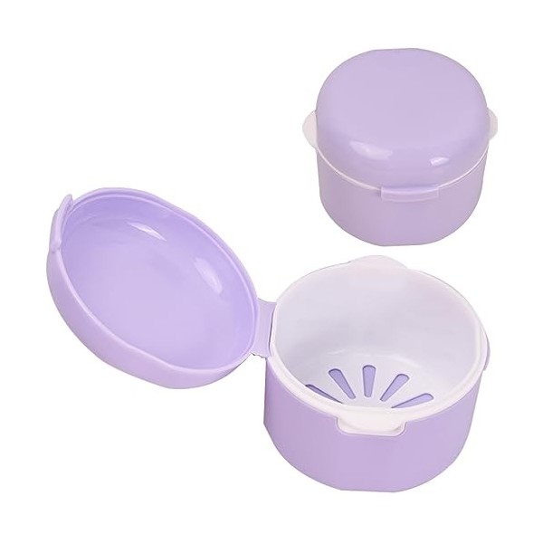 Boîte de Rangement pour Prothèses, Etuis de Bain pour Dentier, Boîte de Retenue Orthodontique, Fausses Dents Conteneur, Cas d