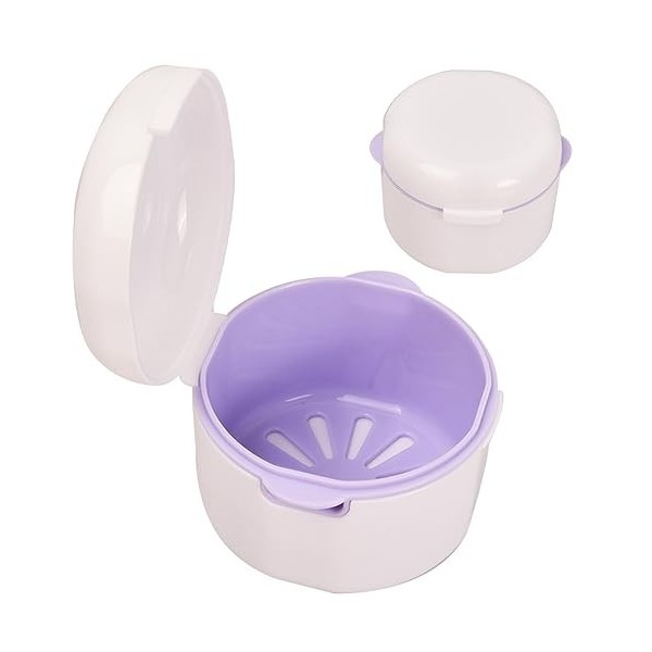 Boîte de Rangement pour Prothèses, Etuis de Bain pour Dentier, Boîte de Retenue Orthodontique, Fausses Dents Conteneur, Cas d