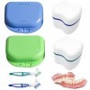 mizikuu boite appareil dentaire, 5 Pièces Étui de retenue orthodontique mince avec Portable Boîte de rangement pour prothèses