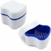 BoîTe à Dentiers Rangement Pour TroisièMes Dents, Dentiers En Plastique Pe 2pcs, Coupe Orthodontique Avec Panier Filtre Suspe