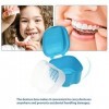 COHEALI Boite Nettoyage Dentier Adulte De Dentier - De Rangement Pour Prothèse Dentaire - De Rangement Pour Fausses Dents Fil