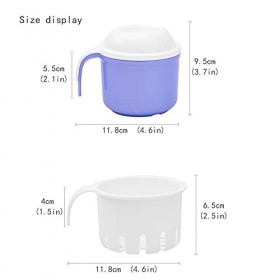 BUZAI Boîte de bain pour prothèses dentaires avec passoire, grande et grande capacité, pour tremper les prothèses dentaires, 