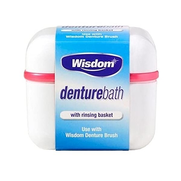 Wisdom Baignoire pour dentier avec panier de rinçage