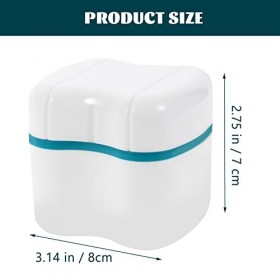 rosenice Boîte pour dentiera dentaire avec dents Bling pour dentiera Vert 