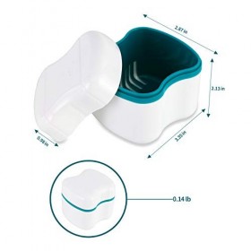 Étui de bain pour prothèse dentaire avec panier à passoire, récipient de rangement orthodontique, récipient de nettoyage, gob