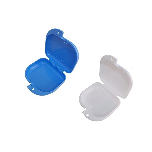 Lot de 2 boîtes orthodontiques respirantes et portables pour prothèse dentaire,Pour la plupart des dispositifs de retenue,Sup