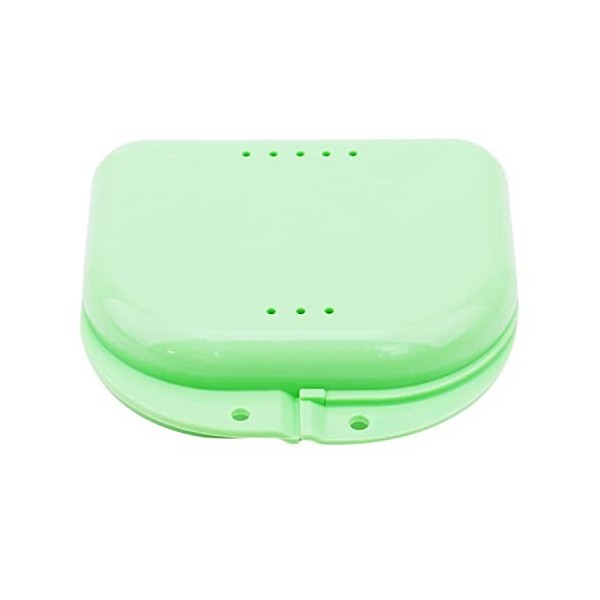 Boîte de rangement pour prothèses dentaires - Boîte de nettoyage légère et portable avec filtre S, vert 