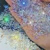 Kireida® Lot de 100 strass aurores multicolores pour nail art - Mélange de cristaux - 3D - Bricolage - Cœur irrégulier irrégu