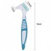 Rnitle Lot de 2 Brosse à Dents Dentier,Brosse à Dents Artificielles pour Soins de la Denture,Têtes de Brosse à Double Angle,B