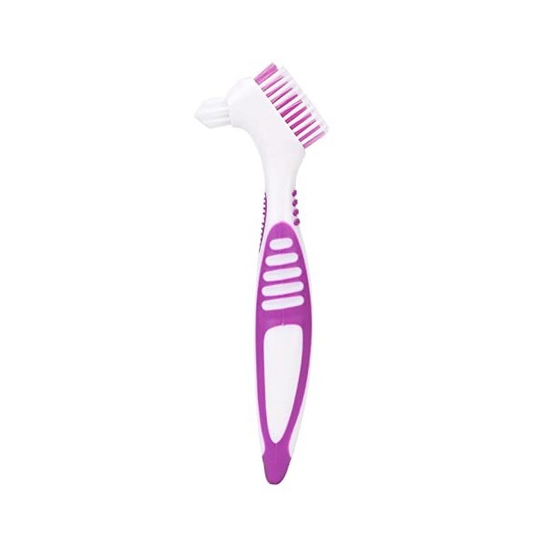 Brosse de Nettoyage pour Prothèses Dentaires, 2 Pièces Brosse de Nettoyage pour Prothèses Dentaires Brosse à Dents Double Fac