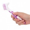 Brosse de Nettoyage pour Prothèses Dentaires, 2 Pièces Brosse de Nettoyage pour Prothèses Dentaires Brosse à Dents Double Fac