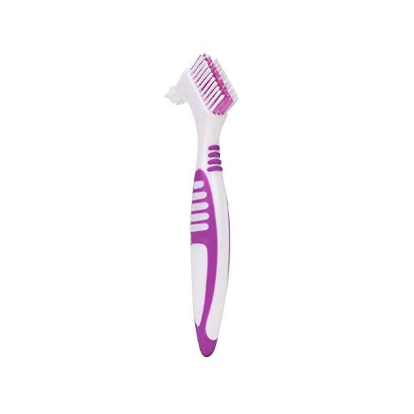 2 pcs Brosse de nettoyage pour dentier, Brosse à prothèses Nettoyeur de prothèses Brosse à dents dentier Pour le Nettoyage de