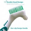 LYQNIHOB Ensemble de 2 Têtes de Brosse Artificielle pour Dentier - Double Angle, Nettoyage Efficace pour Une Bonne Santé Bucc