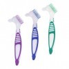 3Pcs Brosse de Nettoyage pour Dentier, AUHOTA Premium Nettoyeur De Prothèses, Brosses à Dents Artificielles pour Soins de la 