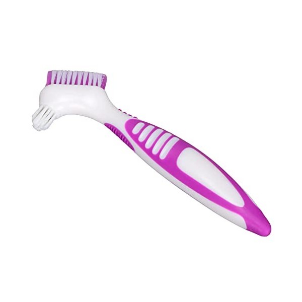 Brosse à prothèse, brosse de nettoyage portable double face sûre pour brosse à dents artificielle, prolonge la prothèse denta