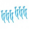 Lurrose 12 Pièces Double Peigne De Soin des Prothèses Nettoyant pour Brosse Costume Bleu Poils Adhésifs Double Face Nettoyant