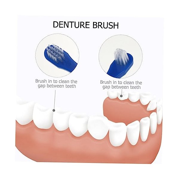 20 Pièces Fausse Brosse À Dents À Double Tête Nettoyant Ménager Outil De Nettoyage Outil À Main Brosse De Nettoyage De Prothè