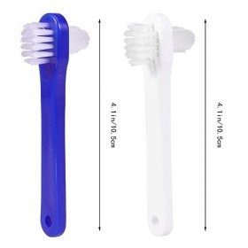 Brosse De Nettoyage De Prothèses Dentaires 12 Pièces Brosse De Nettoyage De Fausses Dents Nettoyeur Double Face NIYANGLE