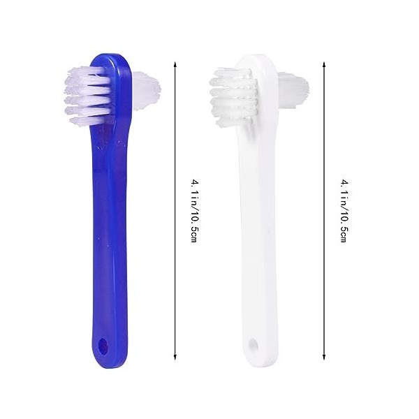 Brosse De Nettoyage De Prothèses Dentaires 12 Pièces Brosse De Nettoyage De Fausses Dents Nettoyeur Double Face NIYANGLE