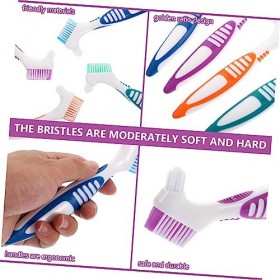 NIYANGLE 12 Pièces Outils De Nettoyage De Brosse À Dents Pour Prothèses Dentaires Brosses À Dents De Nettoyage Pour Usage Dom