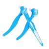 Healifty 6 Pièces Double Peigne De Soin De Prothèse Costume Bleu Soie Adhésive Double Face Brosses À Dents Brosse De Nettoyag