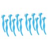 Healifty 6 Pièces Double Peigne De Soin De Prothèse Costume Bleu Soie Adhésive Double Face Brosses À Dents Brosse De Nettoyag