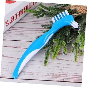 LALAFINA 6 Pièces Double Soins De La Prothèse Peigne Bleu Tenue Double Face Adhésif Brosse Nettoyant Retenue Nettoyant Prothè