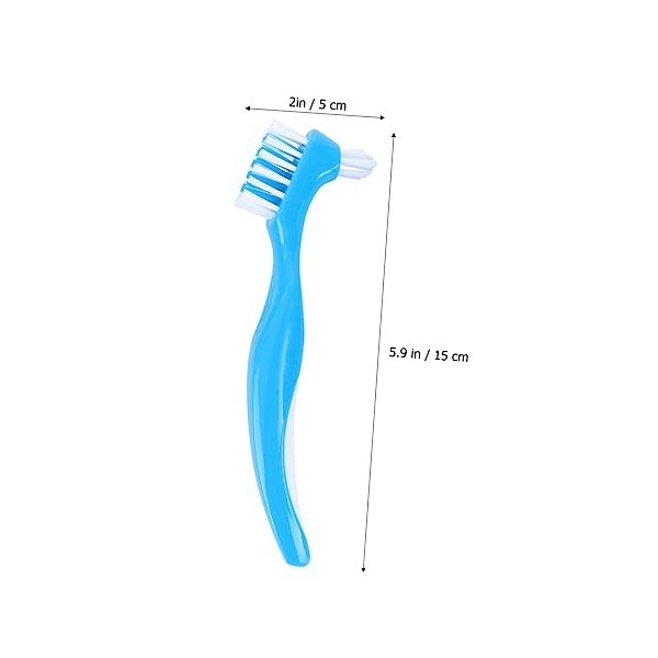 GLEAVI 6 Pièces Double Peigne De Soin De Prothèse Brosse À Fausses Dents Brosse À Prothèse Adhésif pour Prothèse Sécurisé Ten