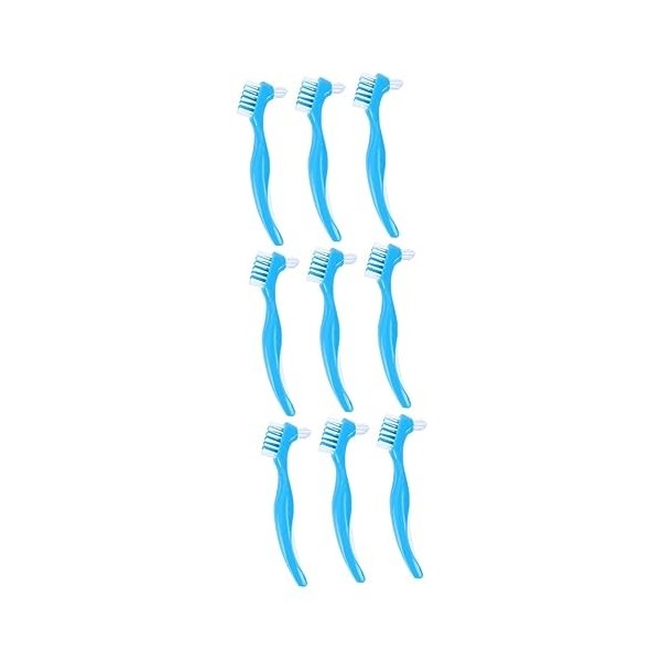 Healeved 3 Pièces Kit De Nettoyage Outils De Nettoyage Enfant Brosse À Dents Costume Bleu Costume Outils Double Fausses Dents