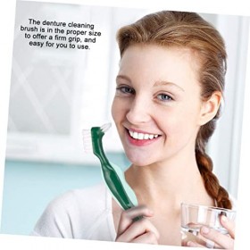 Healifty Double Tête Fausse Brosse À Dents Prothèse Brosses À Dents Nettoyage Des Brosses À Dents Outil DEntretien Des Proth
