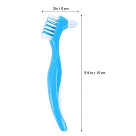 COHEALI Brosse Pour Prothèses Dentaires 3 Pièces Brosses À Dents À Double Tête Pour Prothèses Dentaires Poignée Antidérapante