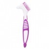 Brosse à Dents pour Prothèses Dentaires 2PCS Brosse à Dents pour Prothèses Dentaires Brosse à Dents Double Face avec Poils Mu