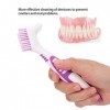 Brosse à Dents pour Prothèses Dentaires 2PCS Brosse à Dents pour Prothèses Dentaires Brosse à Dents Double Face avec Poils Mu