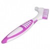 Brosse de nettoyage pour fausse brosse à dents, portable Prolong Denture Long Time Safe Denture Brush Double tête pour le net