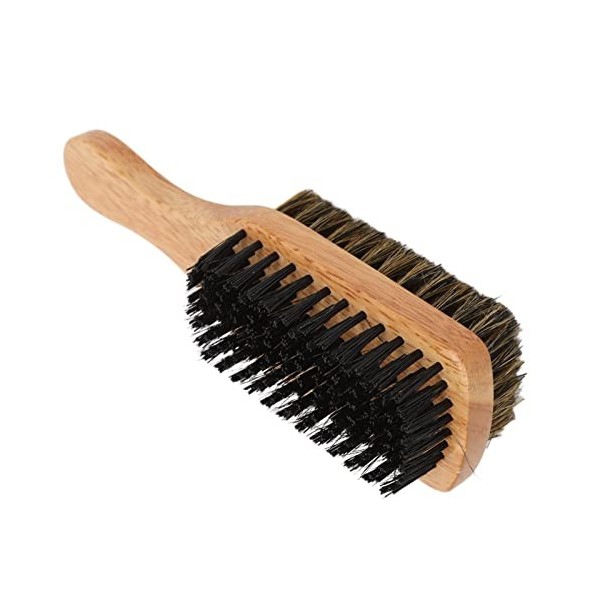 Brosse à Barbe, Peigne à Barbe, Brosse à Poils Double Face avec Manche en Bois de Caoutchouc pour Homme