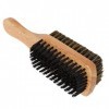 Brosse à Barbe, Peigne à Barbe, Brosse à Poils Double Face avec Manche en Bois de Caoutchouc pour Homme