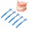 Brosse pour Prothèses Dentaires, Dissolvant de Plaque Double Face Brosse de Nettoyage pour Prothèses Dentaires Sûre pour Votr