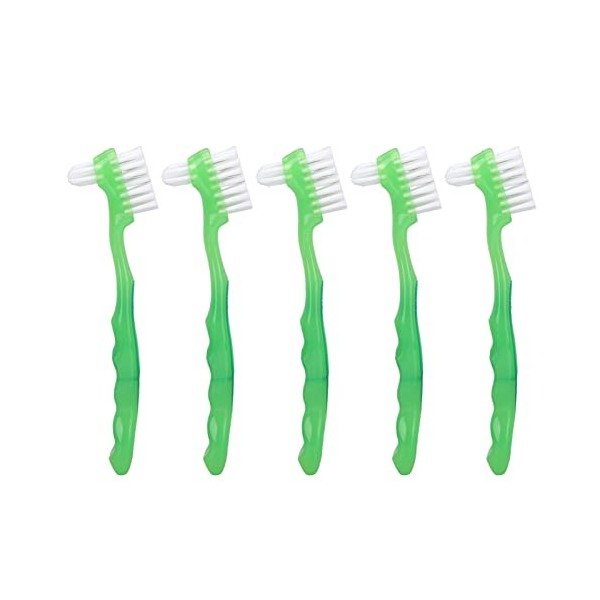 brosse de nettoyage pour fausses dents,Lot de 5 brosses de nettoyage prothèse dentaire, brosse de nettoyage professionnelle p
