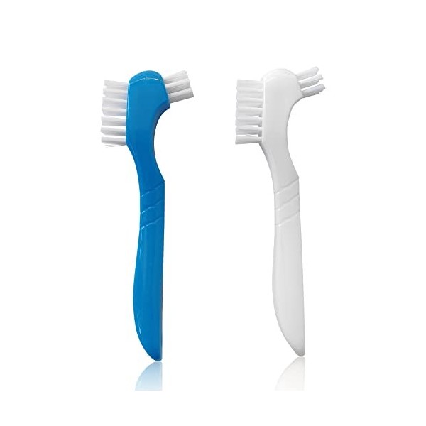 Lot de 1 brosse de dentier - Qualité supérieure - Hygiène supérieure - Outil de nettoyage pour prothèse dentaire - Brosse à d