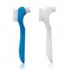Lot de 1 brosse de dentier - Qualité supérieure - Hygiène supérieure - Outil de nettoyage pour prothèse dentaire - Brosse à d