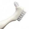 Brosse pour prothèse dentaire ~ Poignée facile à saisir, tête à double poil... Blanc 
