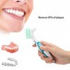 Brosse à prothèses dentaires, nettoyage efficace des fausses dents brosse à dents outil de nettoyage professionnel pour proth
