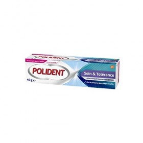 Polident Crème fixative Soin et Tolérance 40 g Blanc