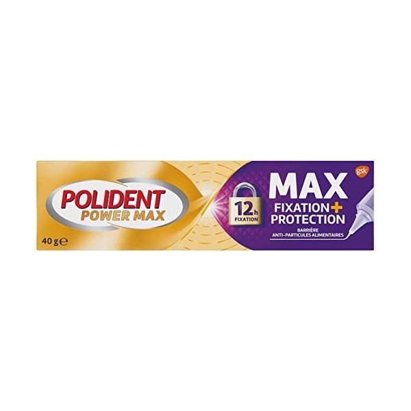 Polident Crème Fixatrice Maximum Contrôle, Pour Prothèses Dentaires Partielles ou Complètes, Embout Précision, 40g