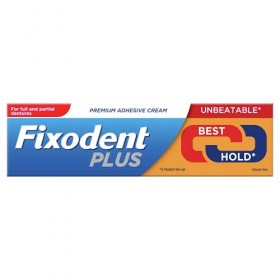 Fixodent Plus Lot de 4 crèmes adhésives pour prothèses dentaires, 40 g - jusquà 88% de la tenue à la fin de la journée