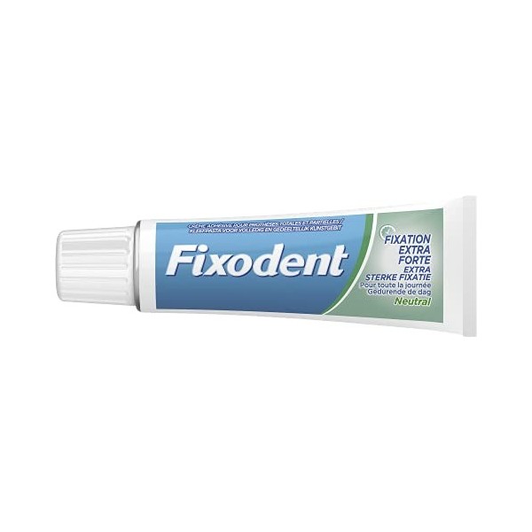 Fixodent Plus La Meilleure Technologie Antibactérienne Crème Adhésive Pour Prothèses Dentaires, 40g