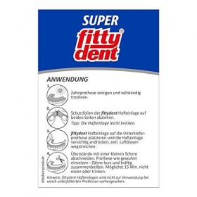 FITTYDENT Coussinets Adhésifs Pour Prothèse Inférieure - 15 coussinets