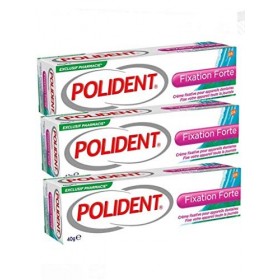 Polident - GSK Fixation Forte - Crème fixative pour prothèse partielle ou complète - Lot de 3 tubes de 40g 3 