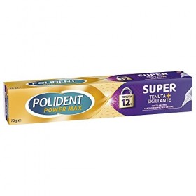 Polident Super étanchéité + scellant, adhésif pour prothèse dentaire, limite les infiltrations de nourriture, longue tenue po